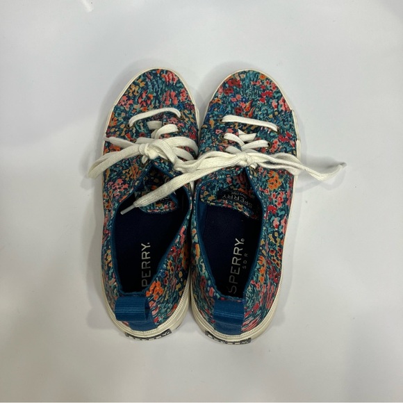 Sperry Crest vibe Liberty print sneakers women’s size 7 multicolor casual preppy - Picture 5 of 9